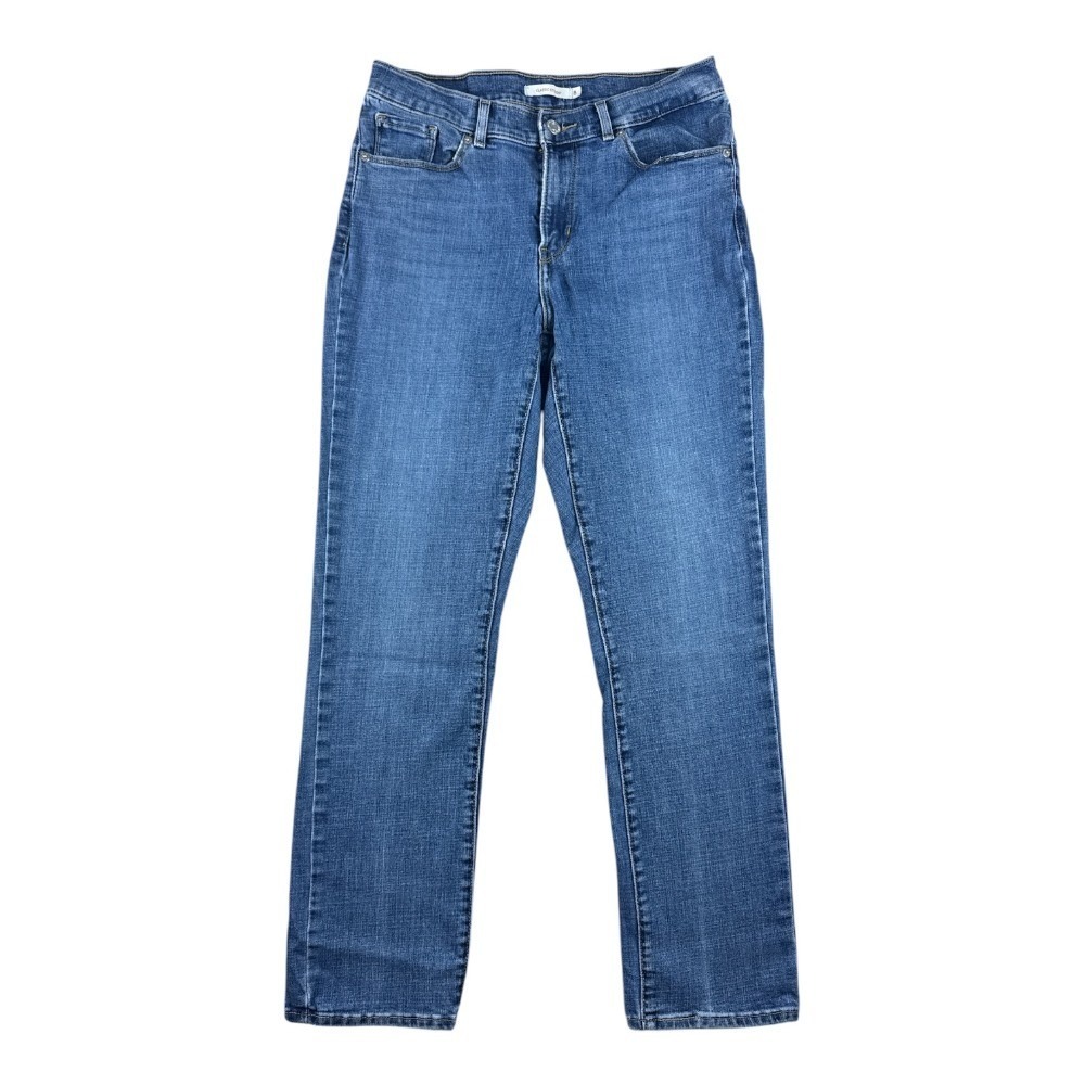 Levi's Classic Straight Leg Medium Wash Blue Jeans Womens Size 8 Mid Rise